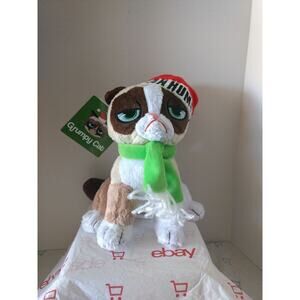 Grumpy Cat Christmas Bah Humbug Santa Hat Plush - 7"
